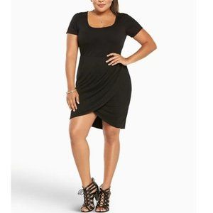 Torrid Black Tulip Jersey Mini Dress